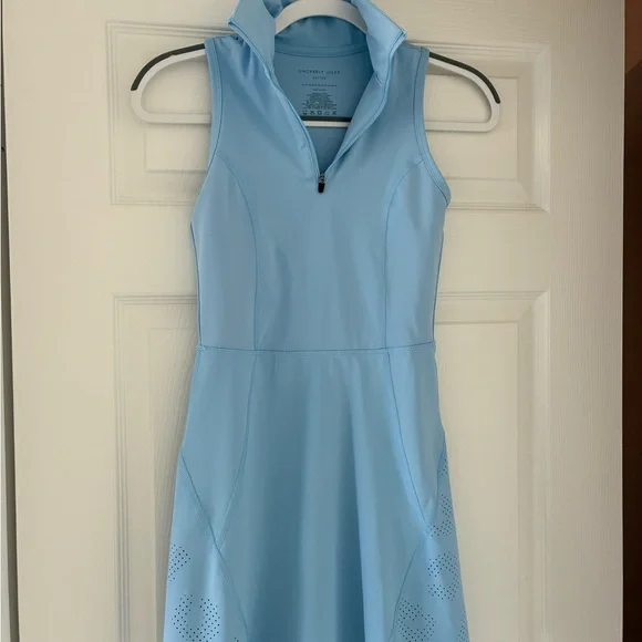Sincerely Jules Light Blue Active Zip-Up Dress - Picture 1 of 6